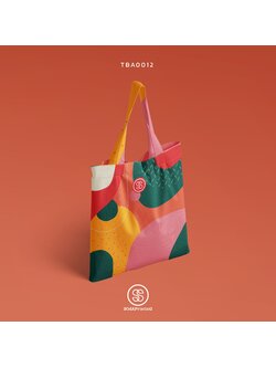 กระเป๋าผ้าแคนวาส พิมพ์ลาย Summer Orange TBA0012 #SOdABag #SOdAPrintinG #กระเป๋า #กระเป๋าผ้า