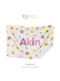 ผ้าห่มเด็ก ใส่ชื่อได้ ลาย Flower garden รหัส CKA00197 🌼🌸 #SummerFlowers #ผ้าห่ม #SOdAbaby