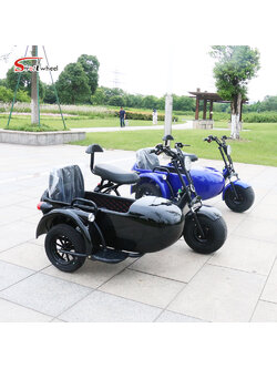 VICAN Electric 60V 1500W Fat Tire Scooters,Adult Citycoco with 2 Seat Power Scooter WERCS Battery Certificate,Key Start and Power Display (Cool Black)
