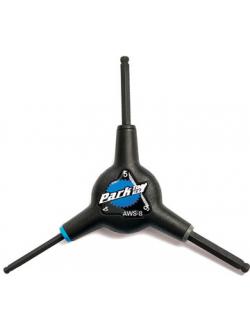 เครื่องมือหกเหลี่ยม 3 ทาง สีดำ ขนาด 2MM, 2.5MM, 3MM. AWS-8C