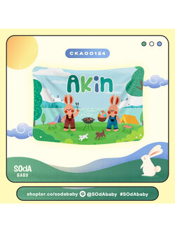 ผ้าห่มเด็ก ใส่ชื่อได้ Rabbit Cuties Collection รหัส CKA00124 #SOdAbaby #RabbitCutiesCollection