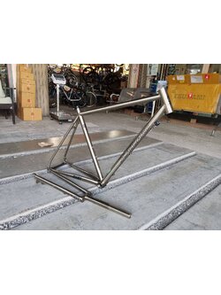 เฟรมเซ็ต เฟรมทัวร์ริ่ง SEABOARD Chromoly 4130 สี Chrome 700C Classic Cyclocross Cr-mo Frameset Disc Brake 4130