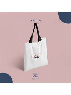 กระเป๋าแคนวาส พิมพ์ลาย Girl boss TBA0089 #SOdABag #SOdAPrintinG #กระเป๋า #กระเป๋าผ้า #กระเป๋า #กระเป๋าผ้า