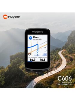 ไมล์จักรยาน Magene รุ่น C606 Smart GPS ส่งผ่านข้อมูล ได้ 3 ระบบทั้ง Wifi, Bluetooth 5.0, ANT+ มีระบบซิงโครไนน์ AGNSS