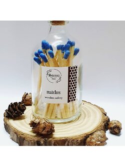 ไม้ขีดก้านยาว - สีน้ำเงิน (บรรจุ 25 อัน)