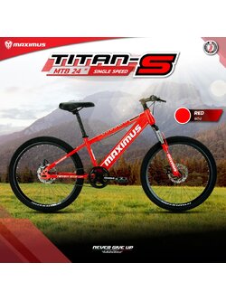 จักรยานเสือภูเขา MAXIMUS TITAN-S 24 นิ้ว Single Speed ดิสเบรค