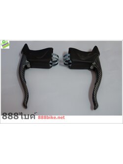 มือเบรคเสือหมอบ WINZIP BL07 อลูมิเนียม ลายคาร์บอน ลายเงิน