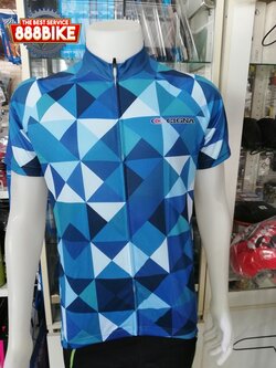 เสื้อสำหรับปั่นจักรยานอย่างดี CIGNA มีสีน้ำเงินขาวฟ้า , ดำเทา , ฟ้าขาวแดง M, XL