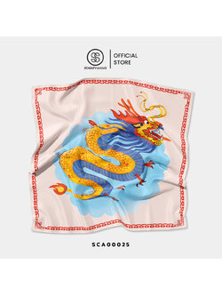 ผ้าพันคอพิมพ์ลาย ปีมังกร รหัส SCA00025 #ผ้าพันคอ #SOdAPrintinG