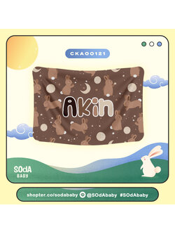 ผ้าห่มเด็ก ใส่ชื่อได้ Rabbit Cuties Collection รหัส CKA00121 #SOdAbaby #RabbitCutiesCollection