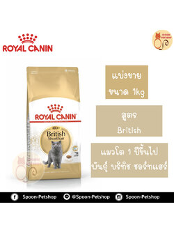 Royal Canin อาหารแมว โรยัล คานิน British Shorthair 34 แบ่งขาย 1กิโล ใส่ถุง ซิปล็อค สำหรับ แมวโต สายพันธุ์ บริติช ชอร์ทแฮร์