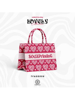 Mini Book tote bag Lovely Collection รหัส TFA00056 #ใส่ชื่อได้ #SOdAbag #SOdAPrintinG