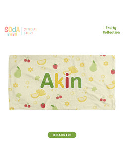 ผ้าเช็ดตัวเด็ก ลาย Mixed Fruit (Yellow) 🍒 Fruity Collection รหัส DCA00101 #ผ้าห่ม #SOdAbaby