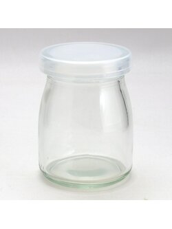 โหลแก้วใสพร้อมฝาปิดพลาสติก