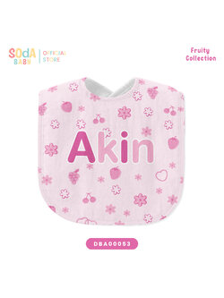 ผ้าซับน้ำลาย Baby Bib ลาย Berry family 🍒 Fruity Collection รหัส DBA00053 #SOdAbaby #BabyBib