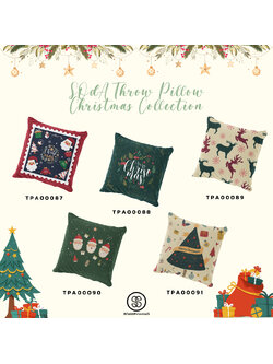 หมอนอิง Throw Pillow Christmas Collection 🎄 รหัส TPA00087-TPA00091 #หมอนอิง #SOdAPrintinG