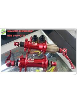 ดุมดิส ดุมเสือภูเขา NOVATEC D771SB(9mm.)+D772SB(10mm.) (หน้า+หลัง) Bearing 2017 Superlight (กล่องพลาสติกสีดำ)