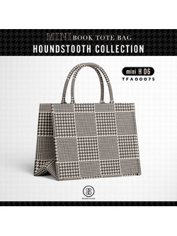 Mini Book tote bag HOUNDSTOOTH COLLECTION รหัส TFA00075 #ไม่ใส่ชื่อ #SOdAbag