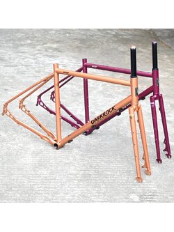 DARKROCK WUTIP Gravel & Cyclocross Frame 700C – Champagne Gold/Deep Purple | Cr-Mo Fork