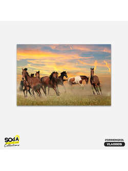 ภาพตกแต่งบ้านสำเร็จรูป ม้า 8 ตัว Lucky Horses VLA00015 #SOdAcollection #ภาพตกแต่งบ้านสไตล์มงคล #ภาพมงคล #สิริมงคล #SIRIMONGKOL #FORTUNE