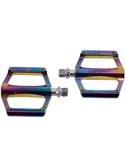 บันไดจักรยานแบริ่งอลูมิเนียม สีรุ้ง SWTXO Pedals Plates MTB, Made in Taiwan