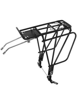 “O-STAND” ตระแกรงท้าย 26” -28" ทรานเอ๊กซ์, สำหรับดิสเบรค ขาล่างจับดุมหลัง, สีดำ, CD-251QR