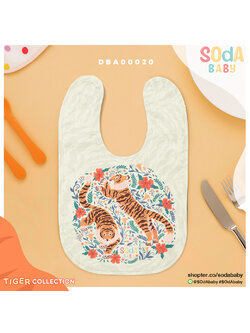 ผ้าซับน้ำลาย ลาย Tiger Collection7 รหัส DBA00020 #SOdAbaby