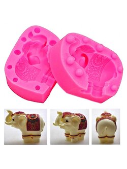 พิมพ์ซิลิโคน ช้าง (ประกบ 2 ชิ้น)