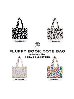 กระเป๋า Fluffy Book Tote Bag Medium Size SOdA Collection รุ่น Zipper รหัส TGA00053-TGA00060 #SOdAPtintinG