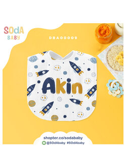 ผ้าซับน้ำลาย ลาย Gang Rocket📌ใส่ชื่อได้ รหัส DBA00009 #SOdAbaby