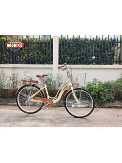 จักรยานแม่บ้าน COYOTE ROYAL ล้อ 26 นิ้ว ไม่มีเกียร์ ตะกร้าหน้าสเตนเลสขนาดใหญ่