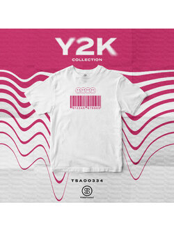 เสื้อยืด พิมพ์ลาย Barcode Y2K Collection สีขาว รหัส TSA00334 #เสื้อ #เสื้อยืด