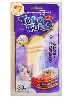 Toro Toro ขนมแมว โทโร โทโร่ รสไก่ย่าง ซุปแซลมอน 30g