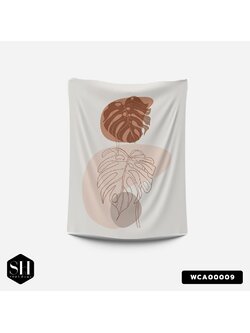 ผ้าติดผนัง ผ้าแขวนผนัง ผ้าตกแต่ง Monstera Minimalists WCA00009 #SOdAhome #SOdAPrintinG #WallCloth