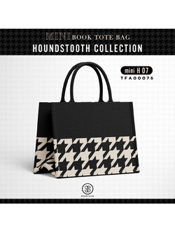 Mini Book tote bag HOUNDSTOOTH COLLECTION รหัส TFA00076 #ไม่ใส่ชื่อ #SOdAbag
