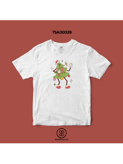 เสื้อยืด พิมพ์ลาย Christmas lover Collection สีขาว รหัส TSA00329 #เสื้อ #เสื้อยืด