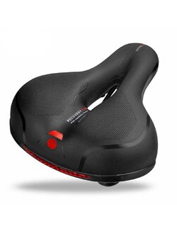 SAVADIA 888A Bike Seat Comfort Memory Foam Waterproof Bike Cushion with Dual Shock Absorbing Balls Bicycle Seat with Reflective Tape Universal Fit for Exercise and Outdoors
