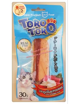 Toro Toro ขนมแมว โทโร โทโร่ รสปลาทูน่า หน้าซุปหอยเชลล์ 30g