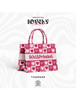 Mini Book tote bag Lovely Collection รหัส TFA00058 #ใส่ชื่อได้ #SOdAbag #SOdAPrintinG