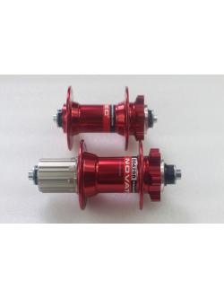 ดุมเสือภูเขา ดุมดิส Novatec 6 รู ซีลแบริ่ง D042SB+D841SBT หน้า/หลัง 32H โม่อลู สีดำ และสีแดง ปี 2019