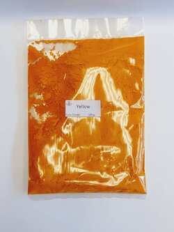สีน้ำมันผง (ขีด) สีเหลือง 100 g.