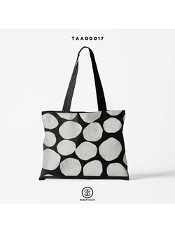 กระเป๋าผ้าช็อปเปอร์ Circle II รหัส TAA00017 #SOdABag #SOdAPrintinG #กระเป๋าShopper #กระเป๋าผ้าสะท้อนน้ำ