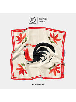 ผ้าพันคอ พิมพ์ลาย ตราไก่ I รหัส SCA00019 #SOdAPrintinG