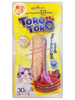 Toro Toro ขนมแมว โทโร โทโร่ รสปลาทูน่า เสริมคอลลาเจน 30g