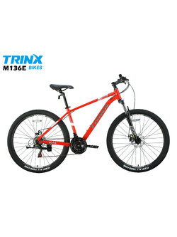 จักรยานเสือภูเขา TRINX M136E 27.5 เกียร์ชิมาโน่ 21สปีด เฟรมอลู ซ่อนสาย แกนปลดเร็ว ดุมแบร์ริ่ง, TRINX MY2023
