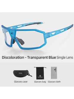 แว่นตา ROCKBROS Glasses Photochromic / Polarized Lens Myopia Frame (ฟ้า,ดำ)