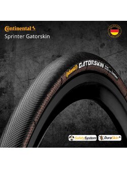ยางเสือหมอบ ยางฮาฟ Continental Sprinter Gatorskin Tubular Bike Tyre (28*/25mm)