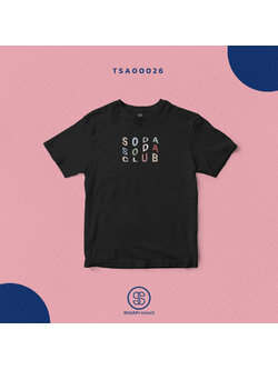 เสื้อยืดพิมพ์ลาย SODA CLUB สีดำ TSA00026 #SOdAtee #SOdAPrintinG #เสื้อ #เสื้อยืด