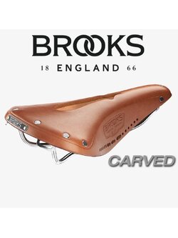 เบาะหนัง มีร่องกลาง BROOKS England B17 Carved เบาะจักรยานคลาสสิค หนังแท้ รุ่นมีร่องกลาง เพิ่มความสบาย หมุดนิกเกิล รางชุบโครเมี่ยม ร่องลดชา