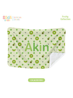ผ้าห่มเด็ก ใส่ชื่อได้ ลาย Avocado 🥝 Fruity Collection รหัส CKA00206 #ผ้าห่ม #SOdAbaby